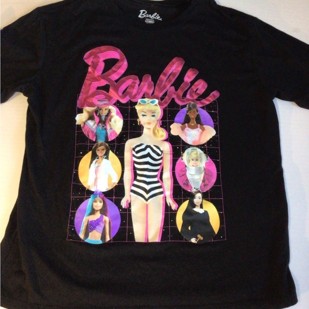 Barbie Black Tee juniors size L